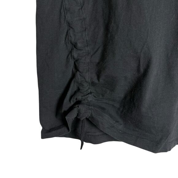 AllSaints Arie Black Ruched Oversized Drawstring Crewneck Tee Size XS - Picture 5 of 9